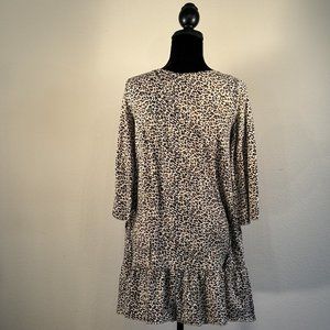 BOUTIQUE LEOPARD TUNIC SIZE SMALL EUC